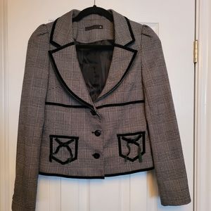 Grey and black blazer